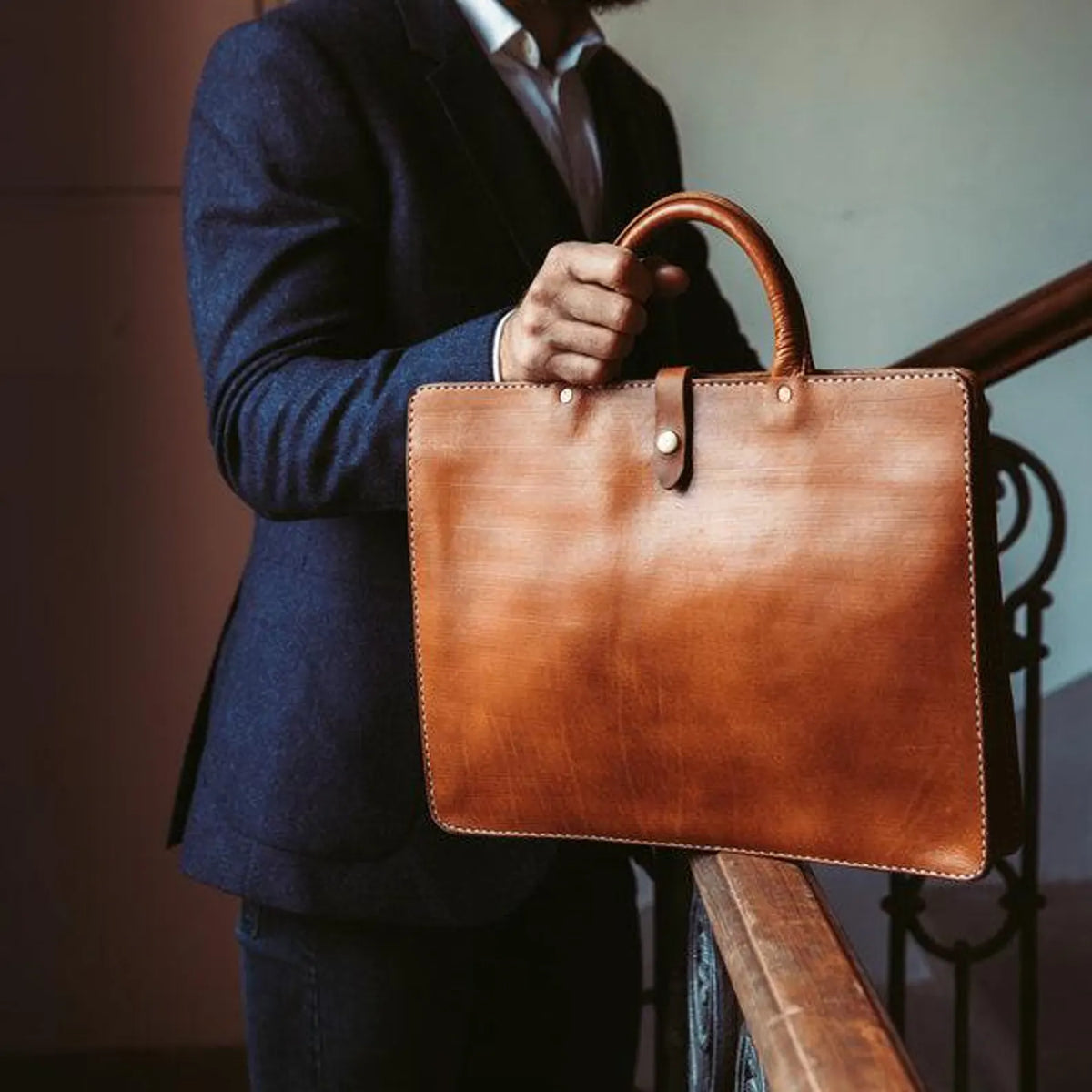 The Atlas Leather Briefcase